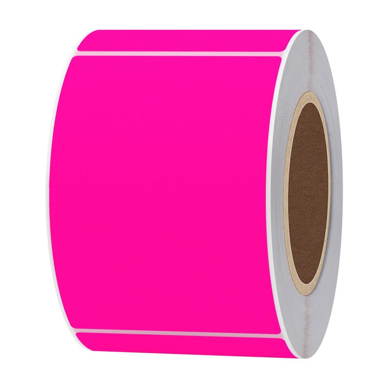 Hybsk 2x3 Inch 300pcs Fluorescent Pink Sticker Rectangle Blank Color Coding Neon Labels for Office Organization Shipping Warehouse Labeling (Fluorescent Pink) - Image 3